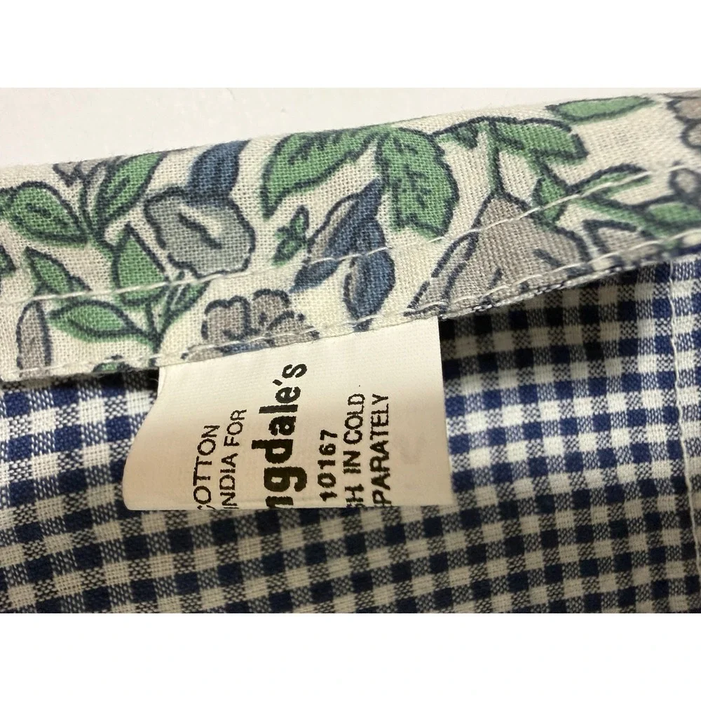 Vintage Bloomingdales Liberty Fabric Napkins Set of 6 Mamie Floral Gingham Y2K